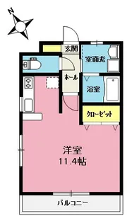 エクスバル谷津【2階】の間取り