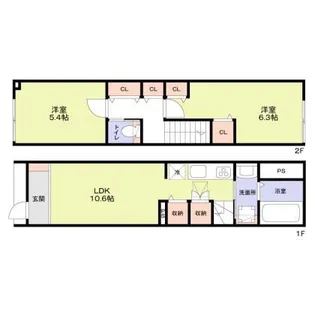 Forest Terrace Iogi【2階】の間取り