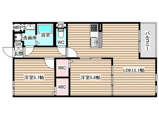 M s Ring Grande 春日出北【1階】の間取り