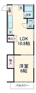 第二明徳団地6号棟【1階】の間取り