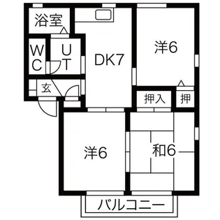グランシャリオA棟【2階】の間取り