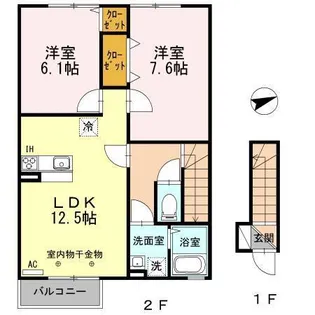 ソレアードコート【2階】の間取り