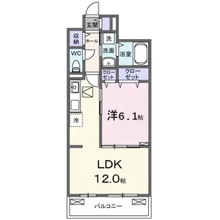 ヒカルサ東加古川【1階】の間取り
