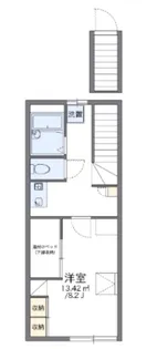 レオパレスシャルマン 浅野II【2階】の間取り