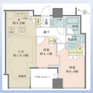 Brillia二番町【11階】の間取り