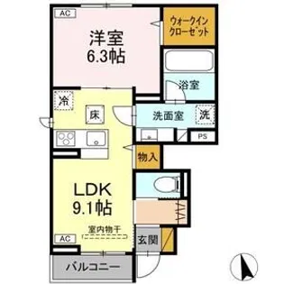 D-Invest田宮【1階】の間取り