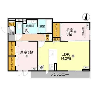 ドゥジエム高石【3階】の間取り