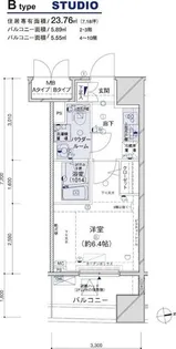 メインステージ江戸川橋III【6階】の間取り