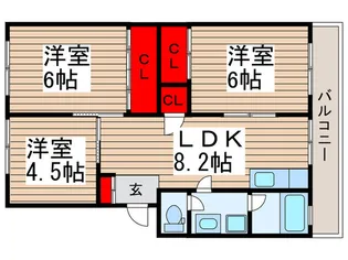 川上マンション【3階】の間取り