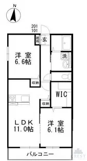 ユニート【1階】の間取り