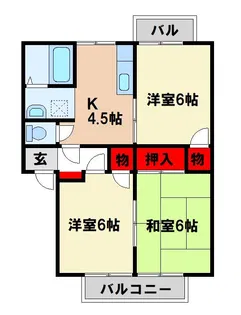メゾンクローバー A【2階】の間取り