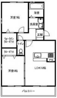 グランカーサ西原【1階】の間取り