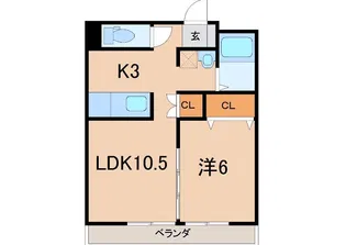 アンソレイユ【1階】の間取り