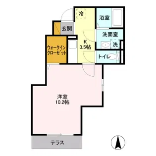 アレス グリュック【1階】の間取り