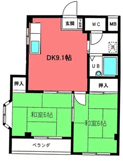 パークサイド鈴木【4階】の間取り