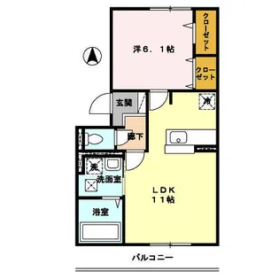 セジュール元木【1階】の間取り
