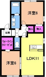 サンルガール【2階】の間取り