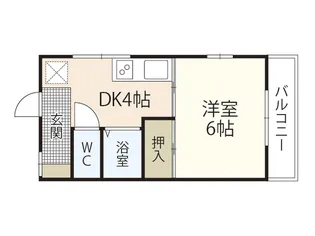 ハイツ松野【1階】の間取り