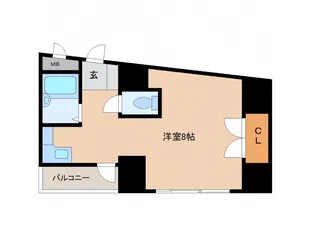 グランベール北九大前【2階】の間取り