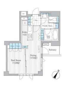 プラチナコート広尾【4階】の間取り