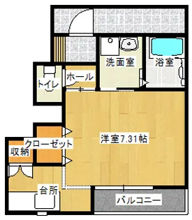 アクアフォレスト明月【1階】の間取り