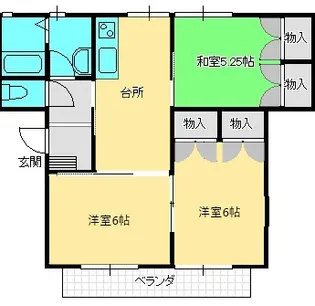 パティオハイツ【2階】の間取り