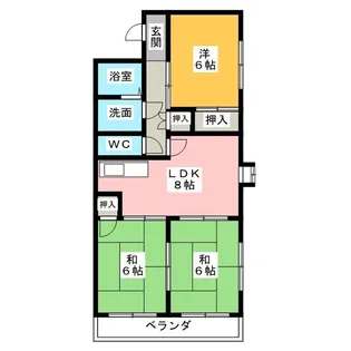 スカイコーポ森【2階】の間取り