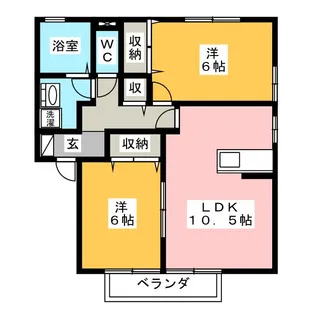 Wisteria B【1階】の間取り