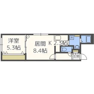 グランメール北24条駅前【2階】の間取り