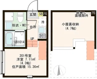 東京都足立区足立1【アパート】の間取り
