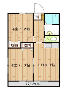 ライオンズハイツ2号館【1階】の間取り