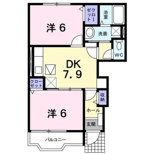 ラッフィナート【1階】の間取り