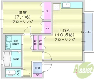 ウィルモアB館【2階】の間取り