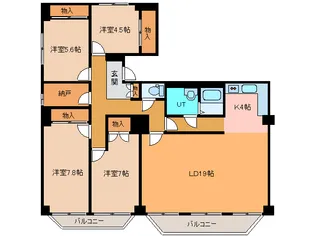 ホワイトパレス【10階】の間取り