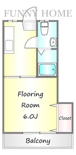 ハイツ山梨【2階】の間取り