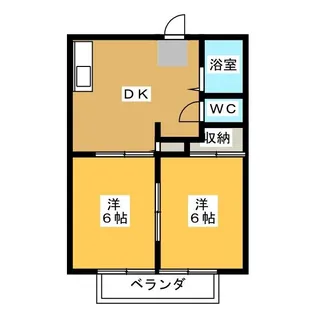 サンシティ 大清水【2階】の間取り