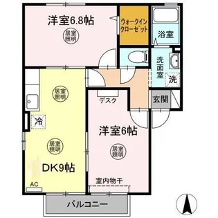 セジュール美里 B棟【2階】の間取り