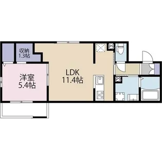 カーサプリムラI【1階】の間取り