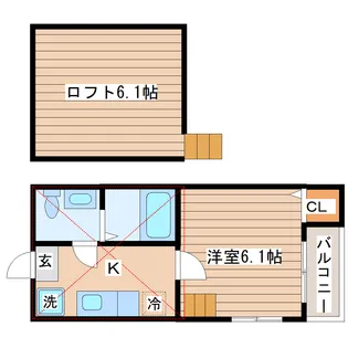 ロフトハウス長町【1階】の間取り