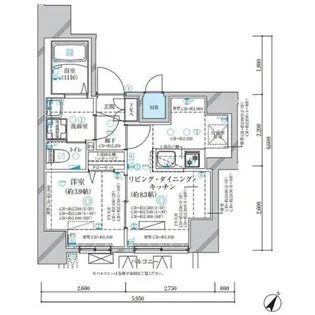 ディアレイシャス名古屋中村公園II【8階】の間取り