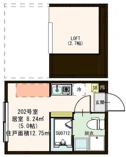 ケルシュージュ【2階】の間取り