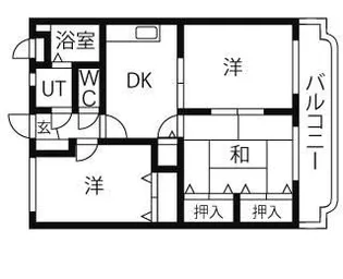 ユーミー若木【1階】の間取り