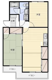マンションブルースカイ【1階】の間取り