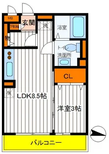 東京都日野市大字日野【アパート】の間取り