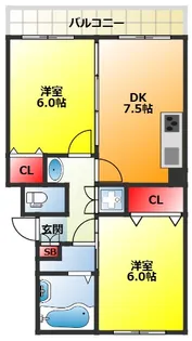 大阪府大阪市東淀川区大桐3【アパート】の間取り