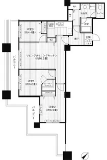 晴海アイランドトリトンスクエアビュータワー1号棟【24階】の間取り