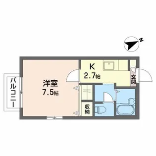 シャーメゾンディアスB【2階】の間取り