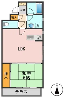 コスモプレイス西小岩【1階】の間取り