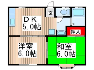 宮の森ハウスA【2階】の間取り