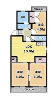 ロイアルまさや【4階】の間取り